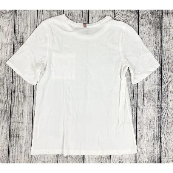 NEW Lunya Cool Cotton Every Body Pocket‎ Tee T-Shirt White Sz M - Picture 5 of 6